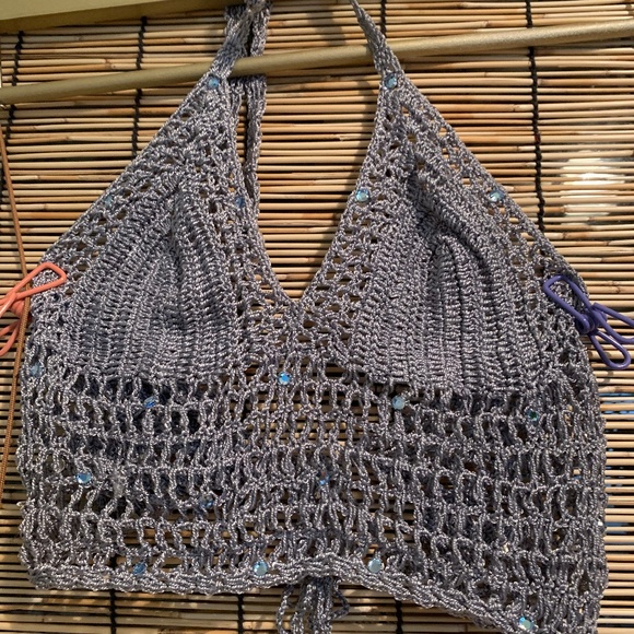 Knit skirt and top set with Swarovski crystals - Picture 1 of 4